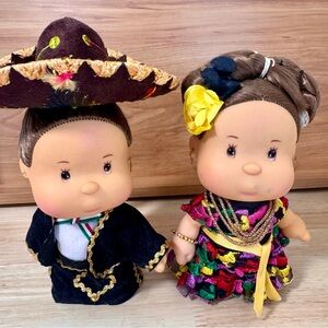 Pitukas Chiapaneca & Mariachi Dolls 6” Muñeca Clementina Mexican collectible